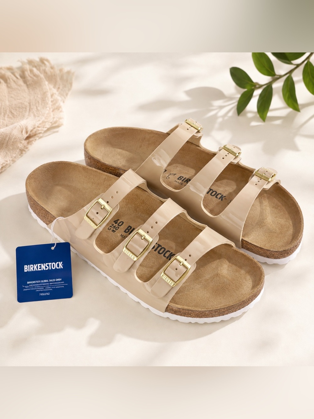 Birkenstock Florida BS Patent Sand Slide Sandals 1031757 Womens 9 Regular - Picture 3 of 9